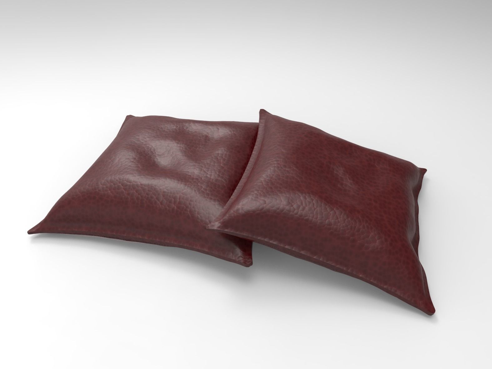 pillows leather 3D model_3