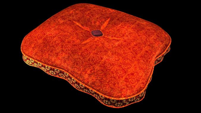 Cushion orange 3D model