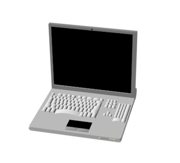 Laptop computer Free 3D model