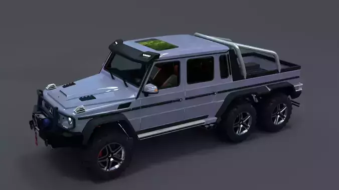 Mercedes Benz g63 amg 6x6 2017 low poly Low-poly 3D model