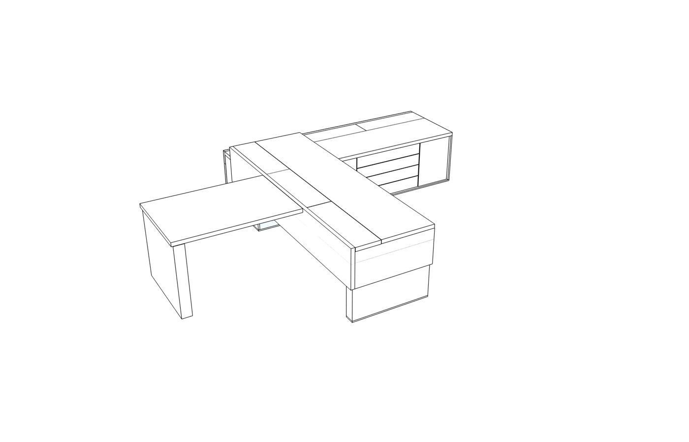 OFFICE DESK 3D model_5