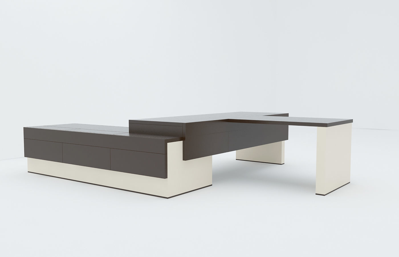 OFFICE DESK 3D model_2