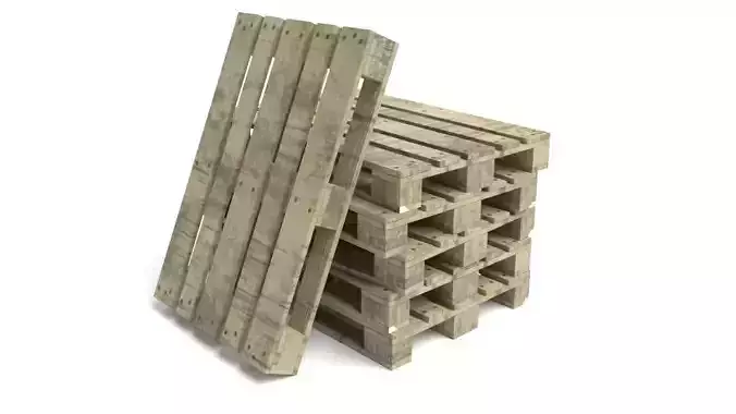 Wooden Pallet - Low Poly PBR Low-poly 3D model