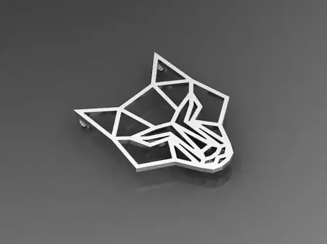 Fox geometric pendant 