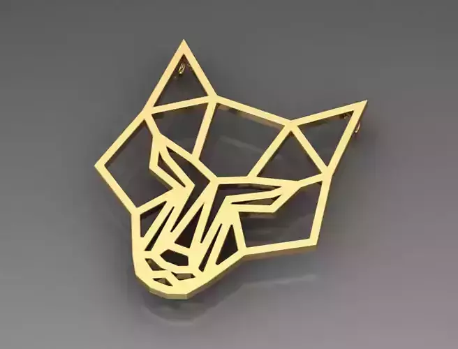 Fox geometric pendant 