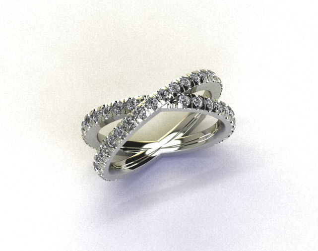 cross over ring  3D print model_1