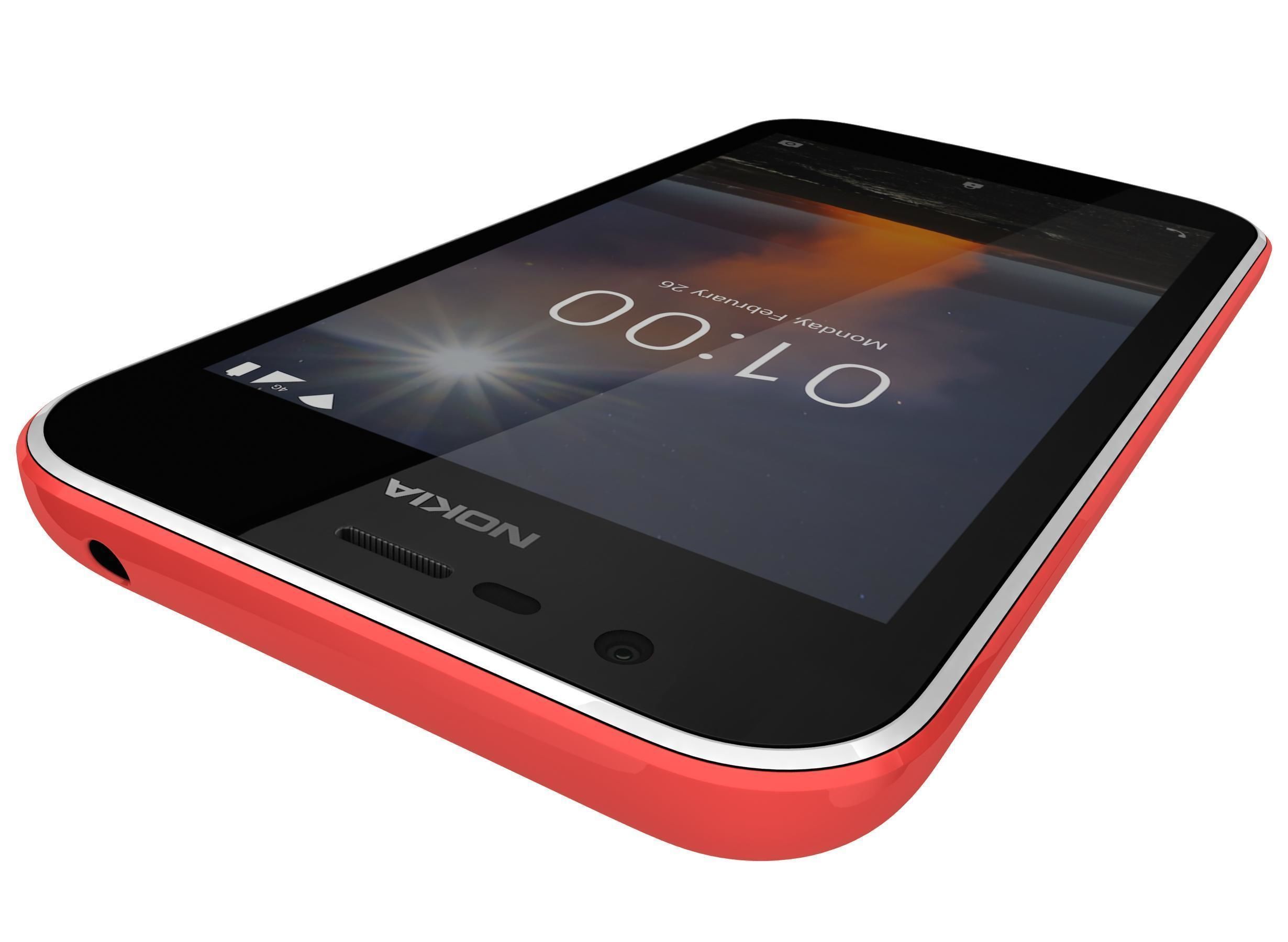 Nokia 1 Dark Blue And Warm Red 3D model_13