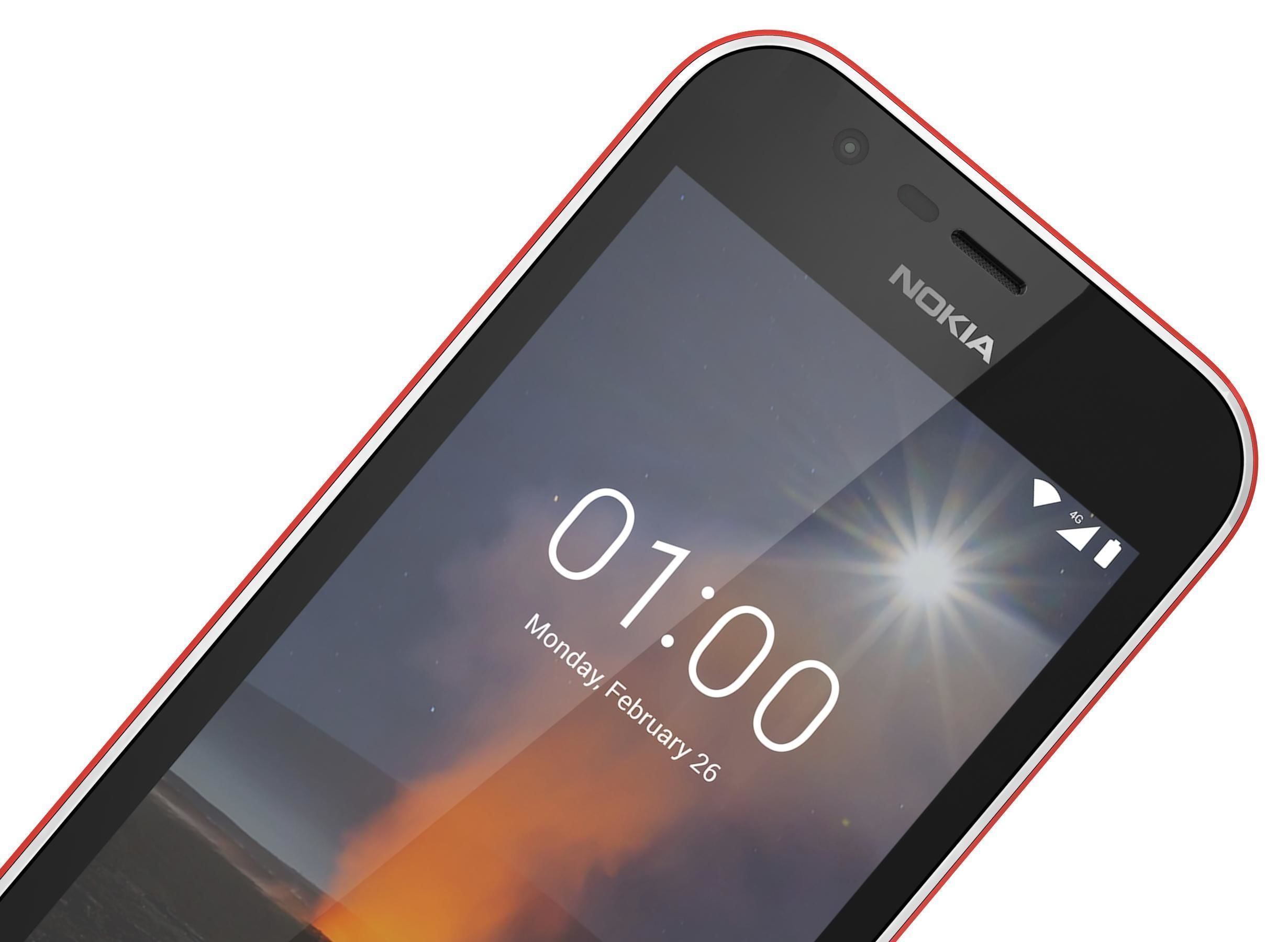 Nokia 1 Dark Blue And Warm Red 3D model_19