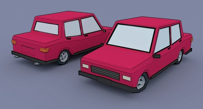 LowPoly Vehicle 001 Low-poly 3D model