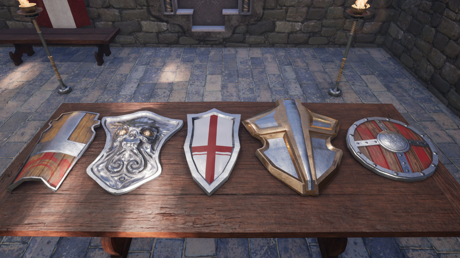 Fantasy Paladin Weapons Low-poly 3D model_2