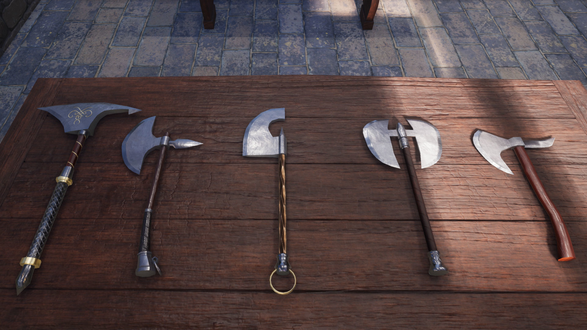 Fantasy Paladin Weapons Low-poly 3D model_6