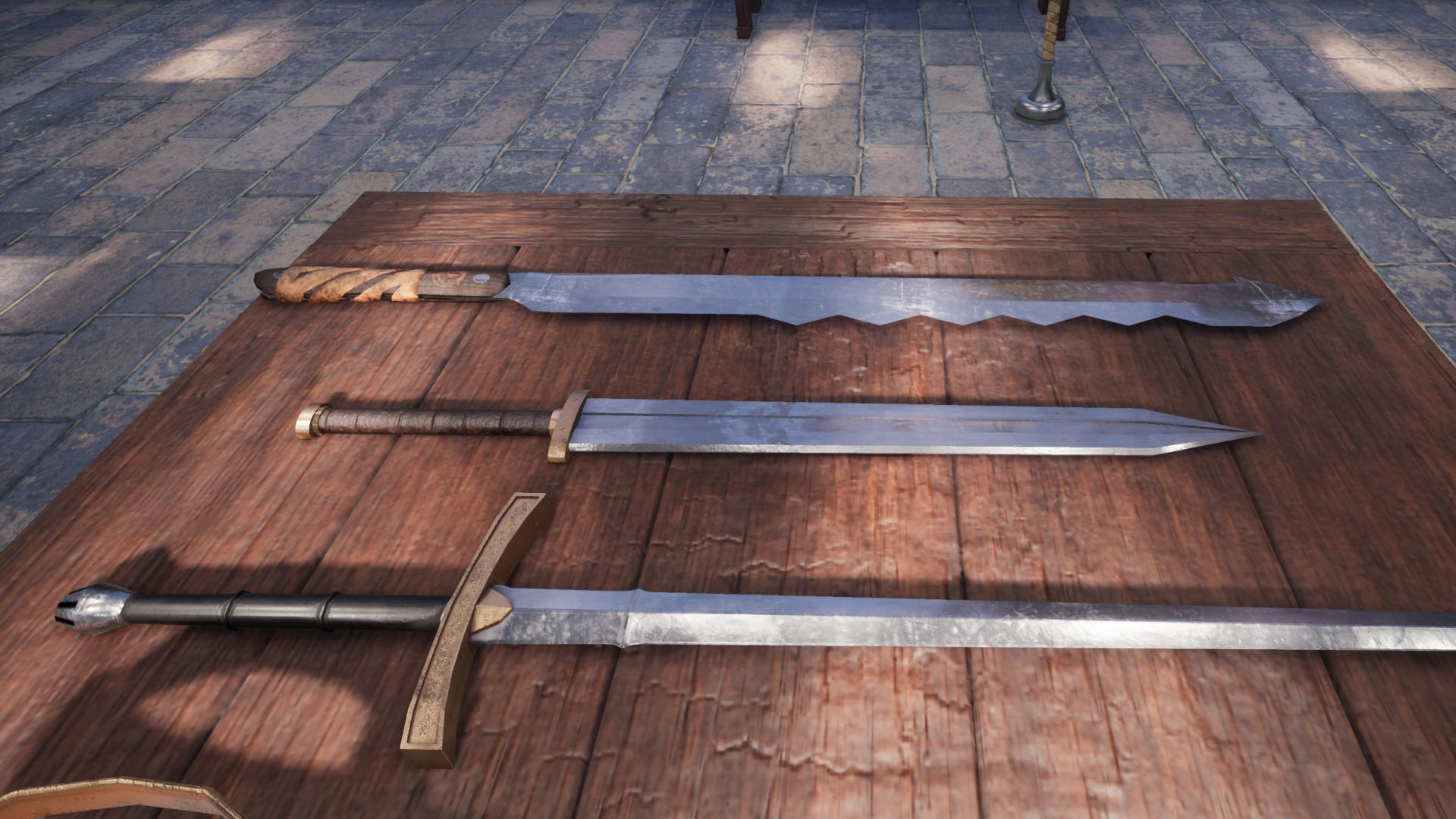 Fantasy Paladin Weapons Low-poly 3D model_20