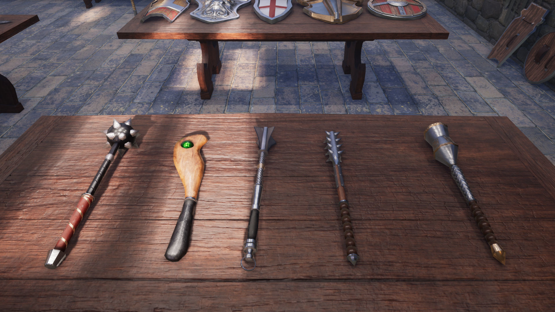 Fantasy Paladin Weapons Low-poly 3D model_15