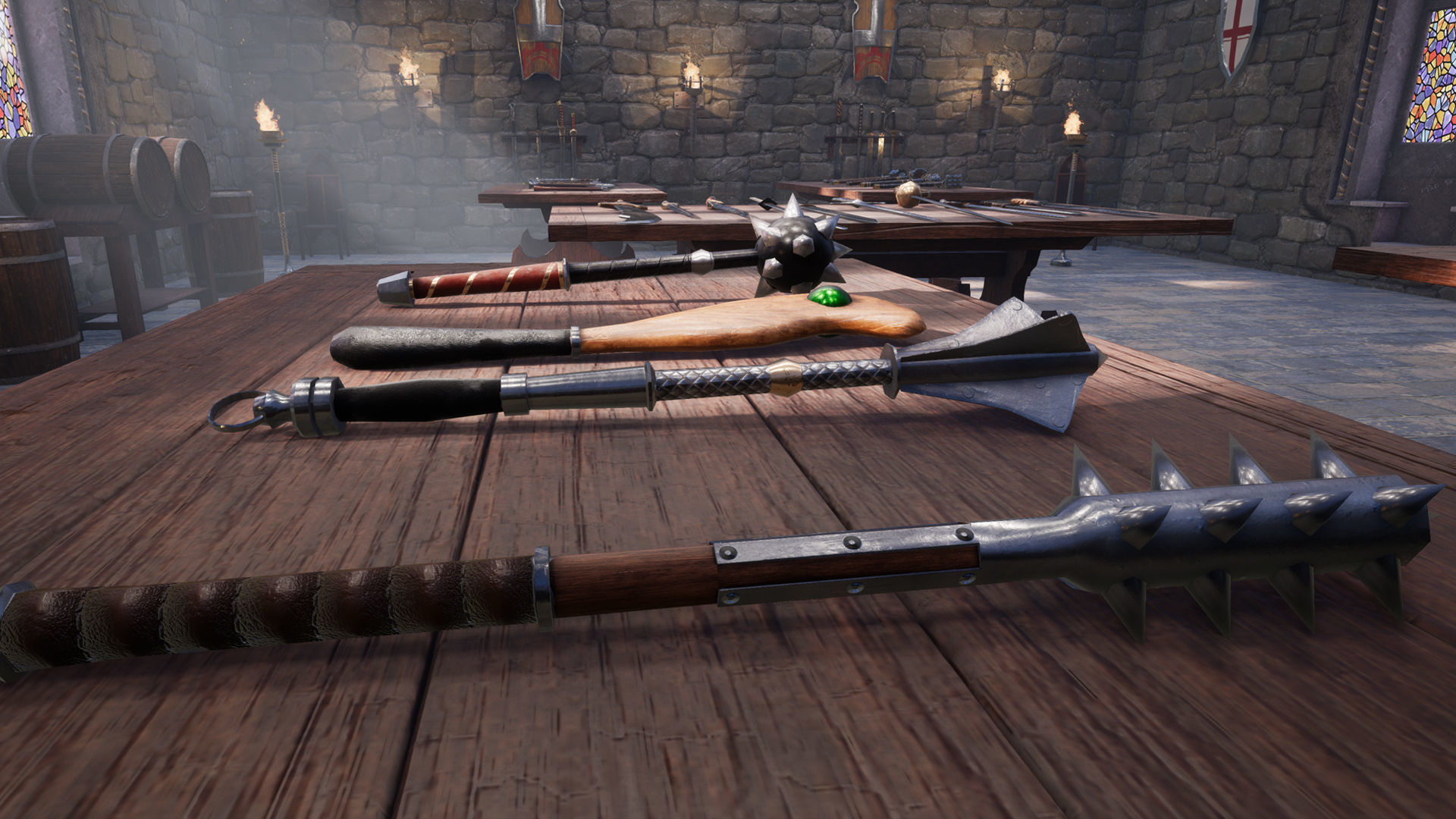 Fantasy Paladin Weapons Low-poly 3D model_19