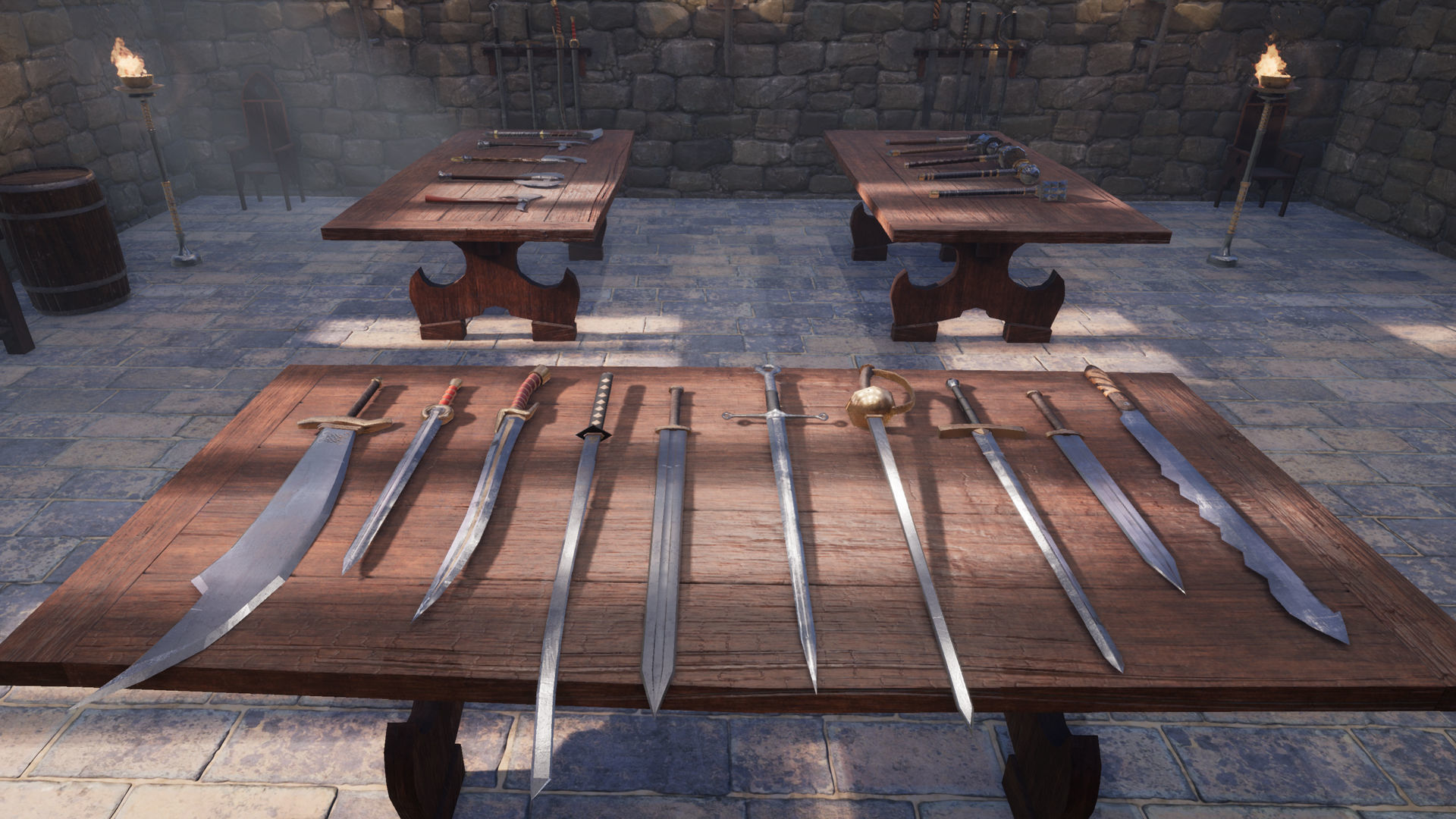 Fantasy Paladin Weapons Low-poly 3D model_9