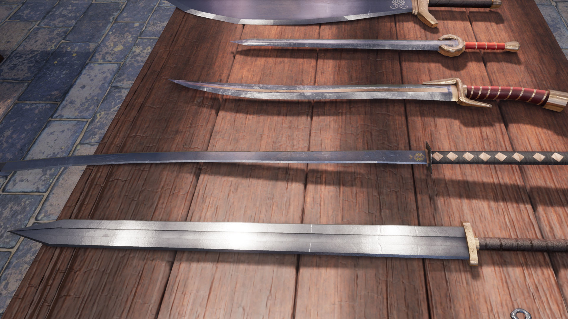 Fantasy Paladin Weapons Low-poly 3D model_7