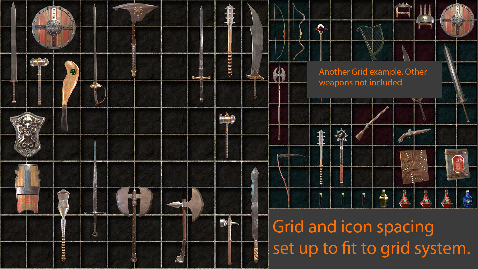 Fantasy Paladin Weapons Low-poly 3D model_11