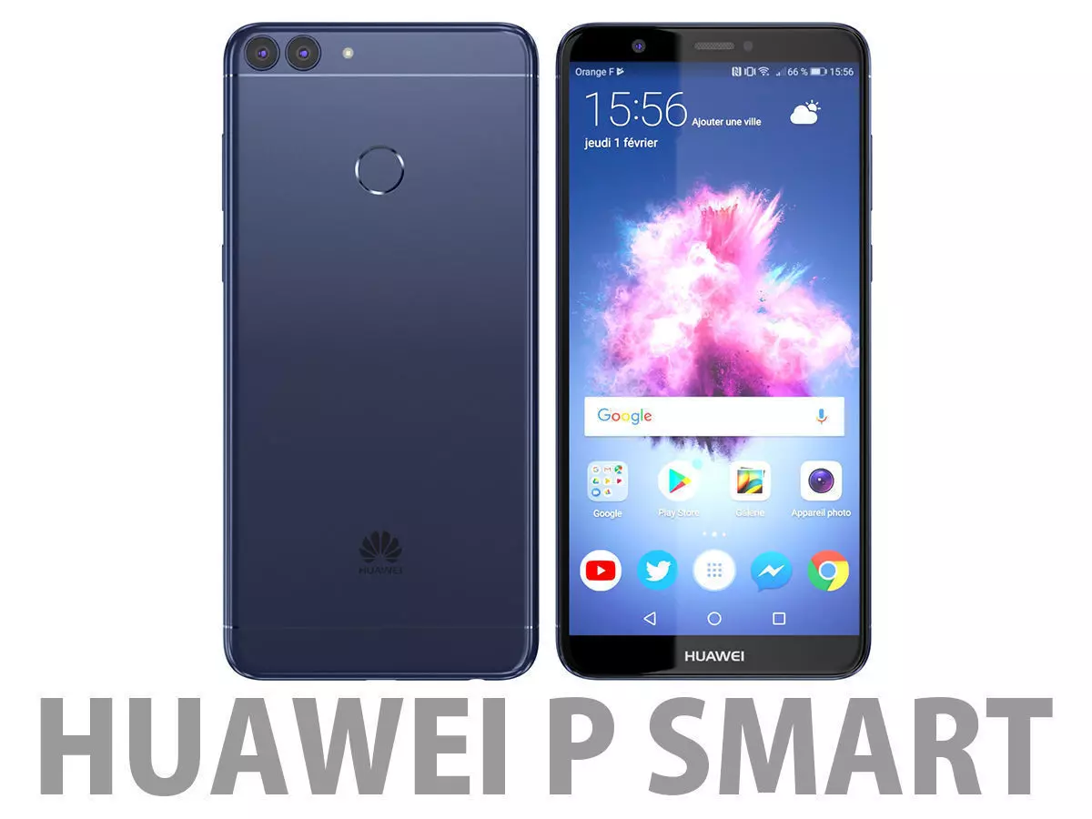 Huawei P smart Blue 3D model_0