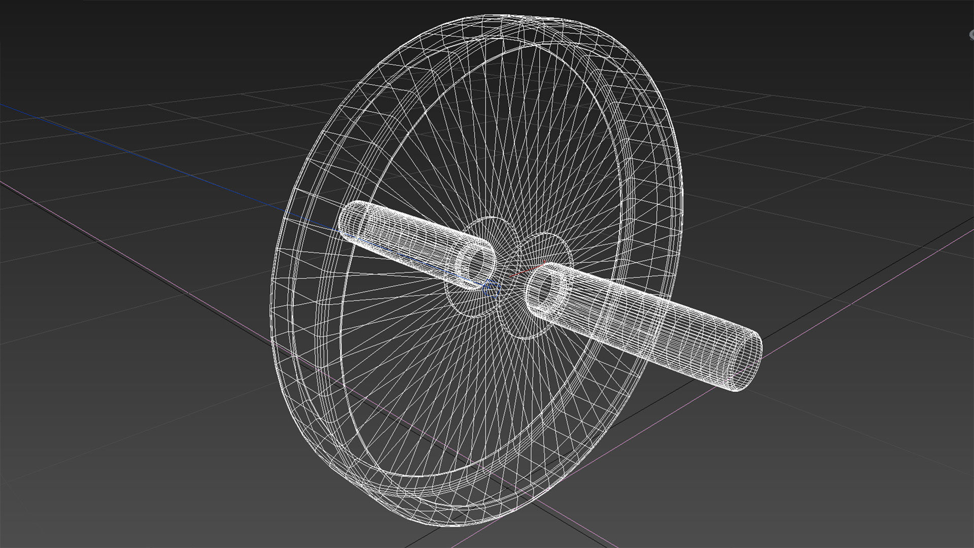 Ab Roller - Gym equipment Low-poly 3D model_4