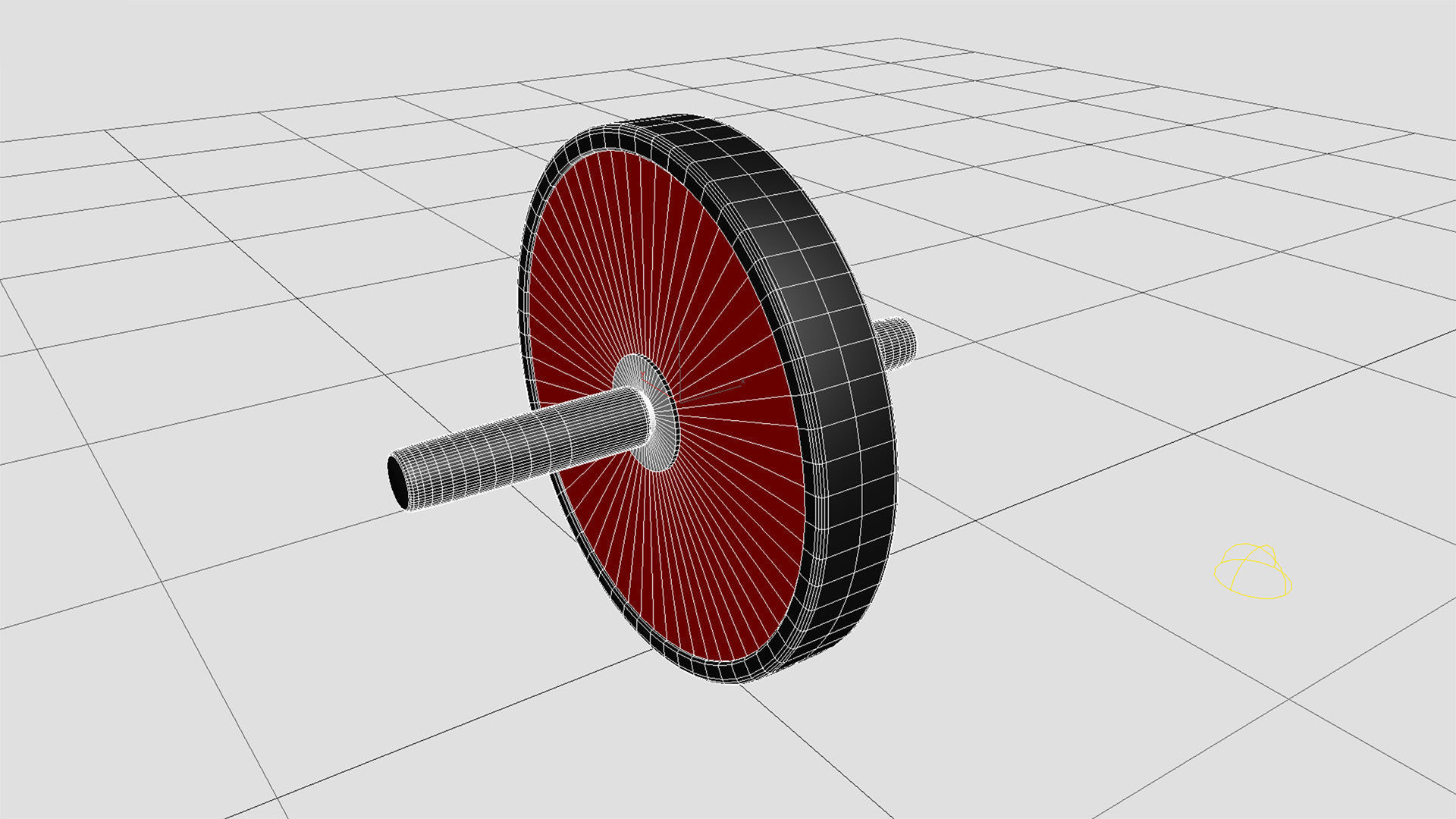 Ab Roller - Gym equipment Low-poly 3D model_1