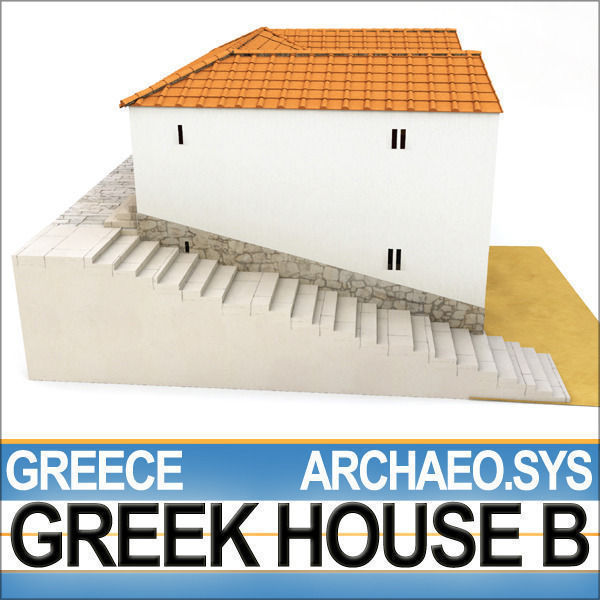 Ancient Greek House B 3D model_6