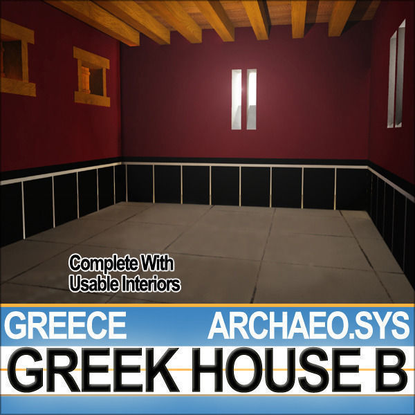 Ancient Greek House B 3D model_7