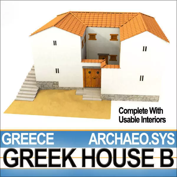 Ancient Greek House B 3D model_0