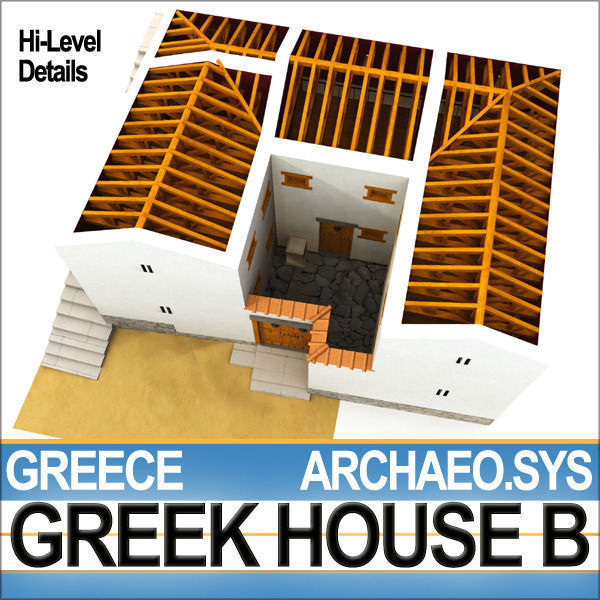 Ancient Greek House B 3D model_10
