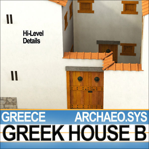 Ancient Greek House B 3D model_13