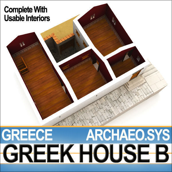 Ancient Greek House B 3D model_8
