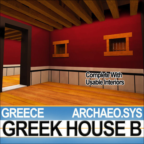 Ancient Greek House B 3D model_11