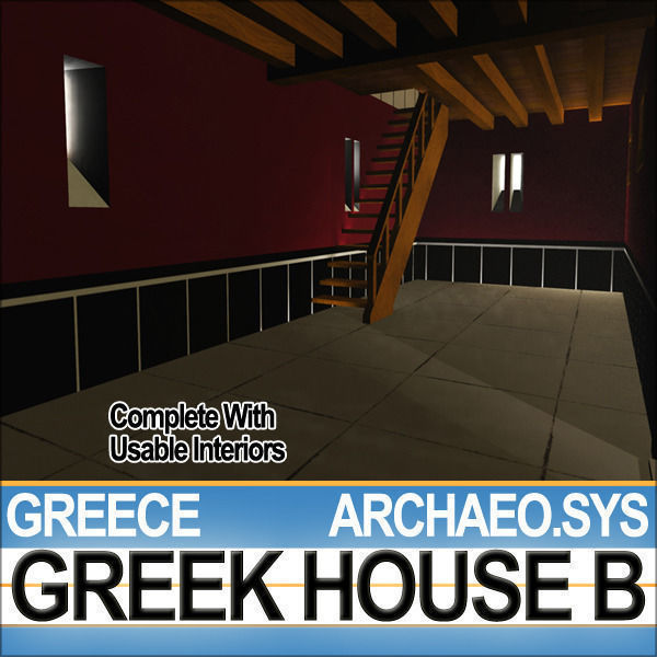 Ancient Greek House B 3D model_12