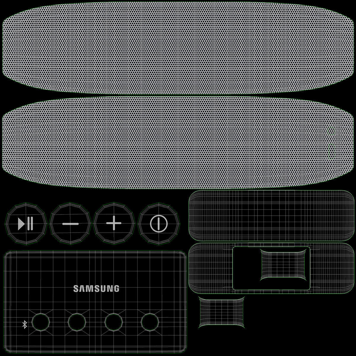 Samsung Level Box Pro Wireless Bluetooth Speaker Black 3D model_21