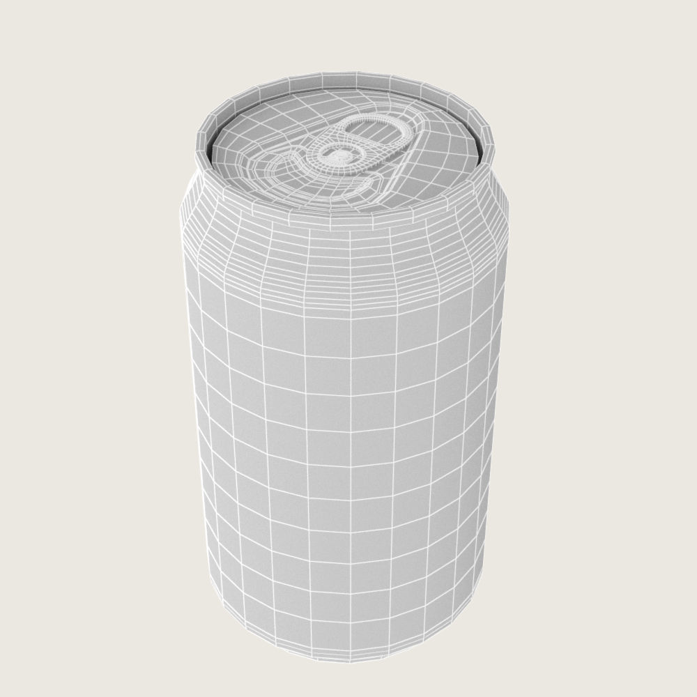 Sprite Drink Aluminium Can Low-poly 3D model_3
