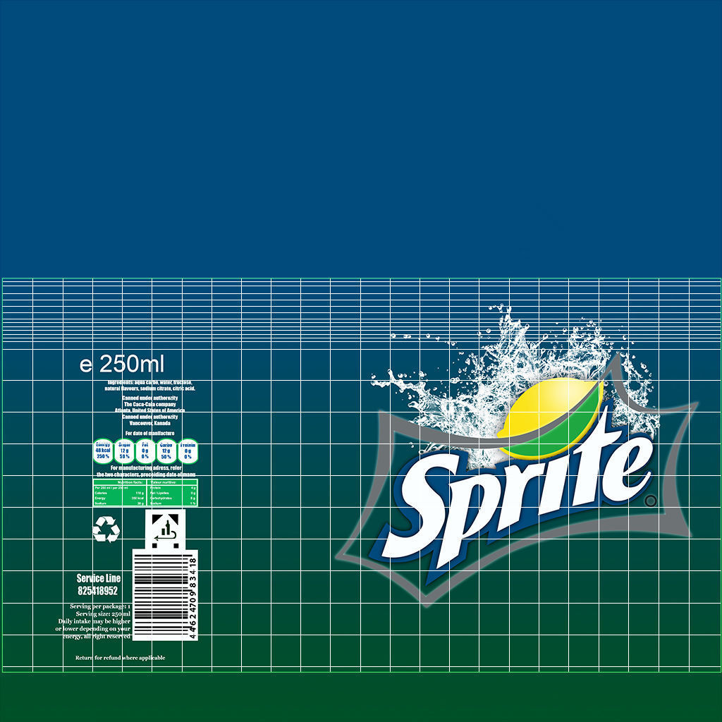 Sprite Drink Aluminium Can Low-poly 3D model_4