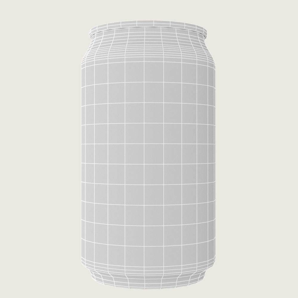 Sprite Drink Aluminium Can Low-poly 3D model_2
