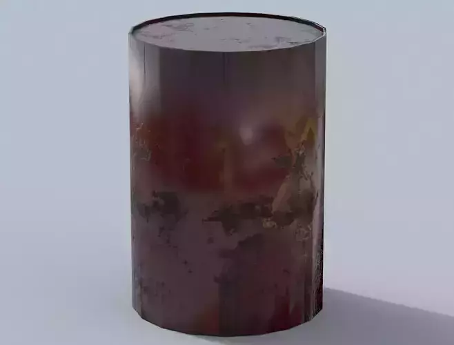 Game ready Low poly Realistic Barrel or fuel container 2 types