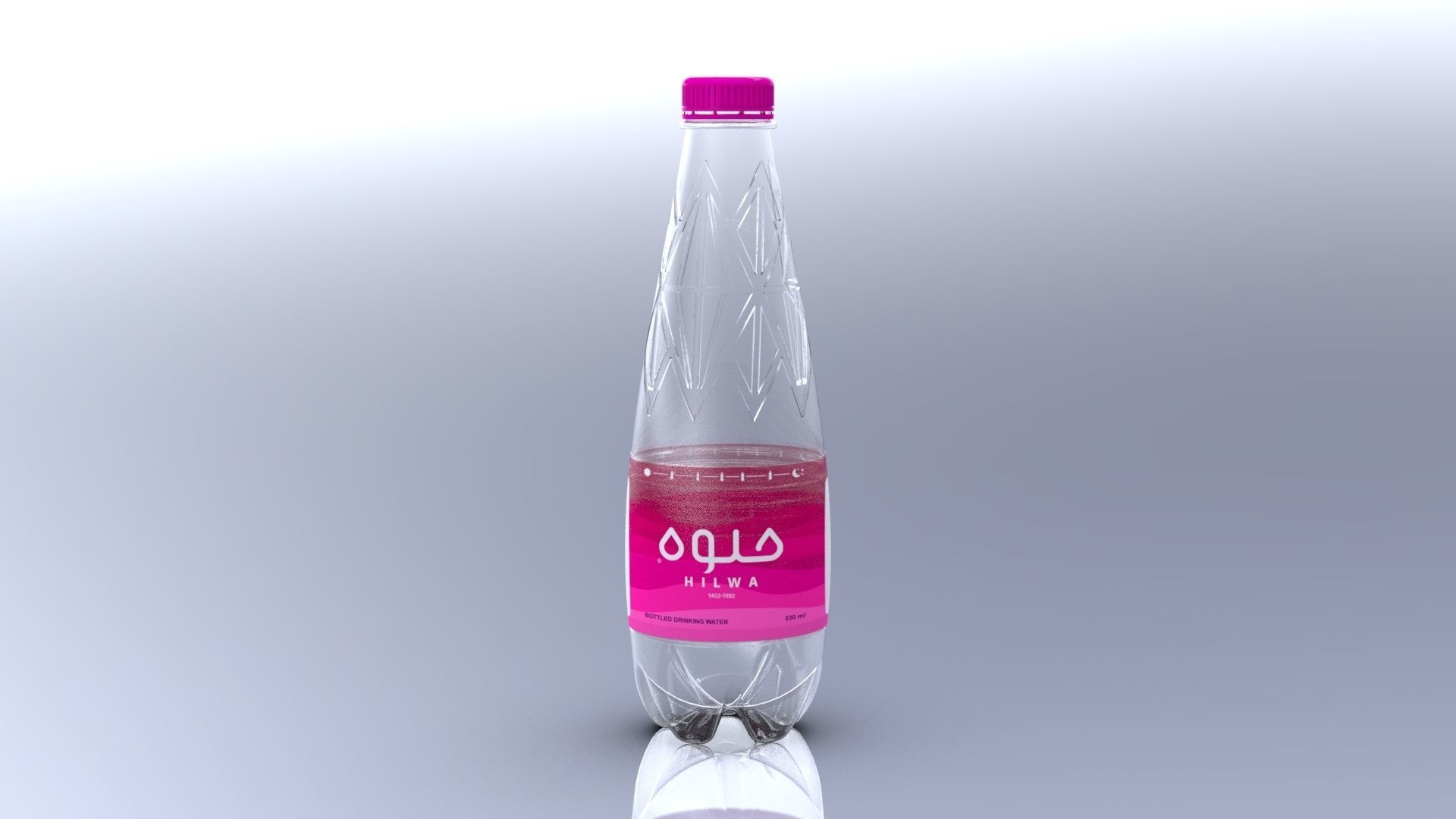 Botttle logo 3D model glass baverage 3D model 3D model_1