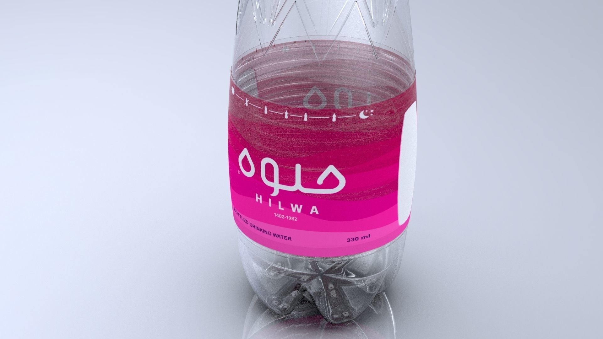 Botttle logo 3D model glass baverage 3D model 3D model_5