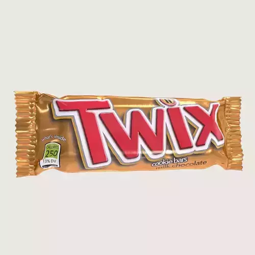 Twix Chocolate Bar Low-poly 3D model