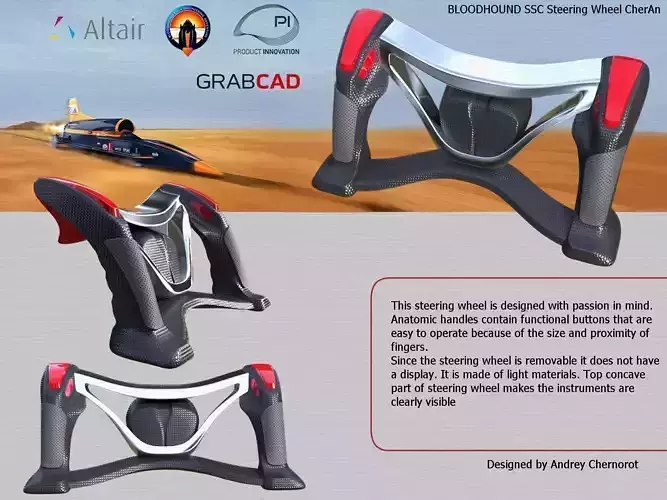 Bloodhound SSC steering wheel CherAn Free 3D model