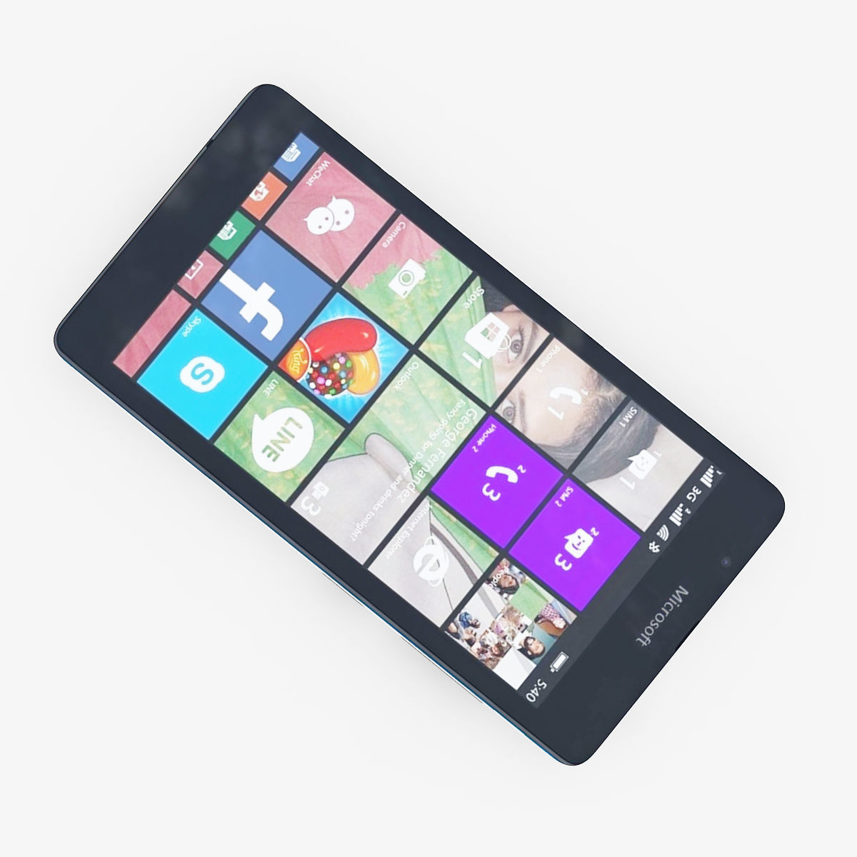 Microsoft Lumia 540 Dual SIM White 3D model_7