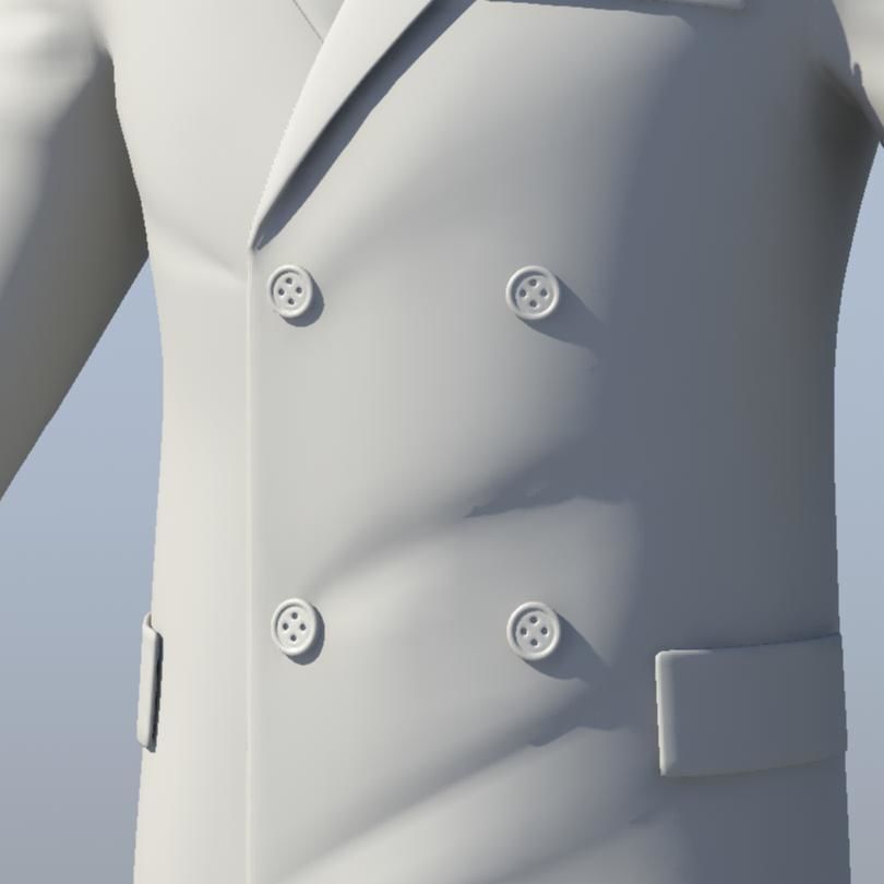 Gangster 3D Model man in suit and hat 3D model_33