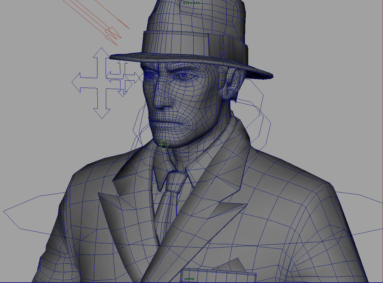 Gangster 3D Model man in suit and hat 3D model_30