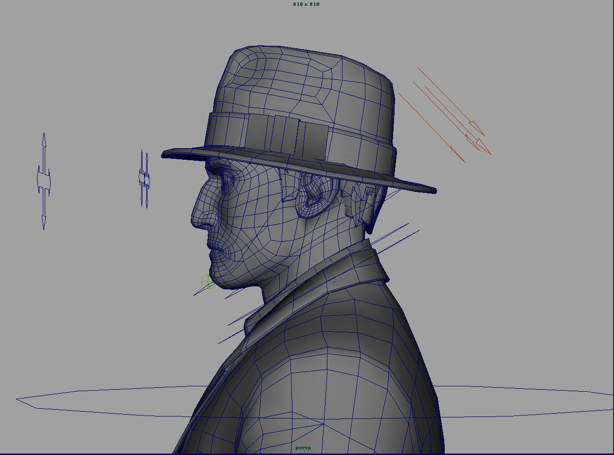 Gangster 3D Model man in suit and hat 3D model_28