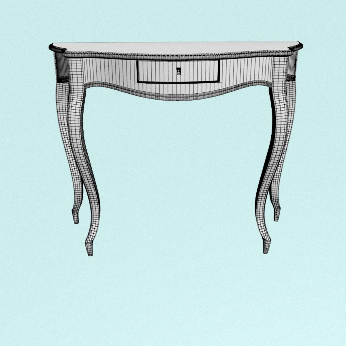 Coffee table made of walnut 3D model_7