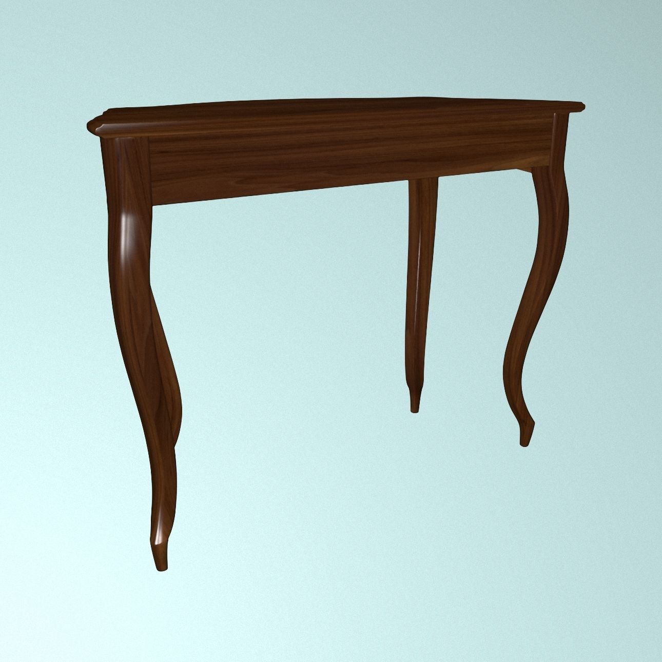 Coffee table made of walnut 3D model_4