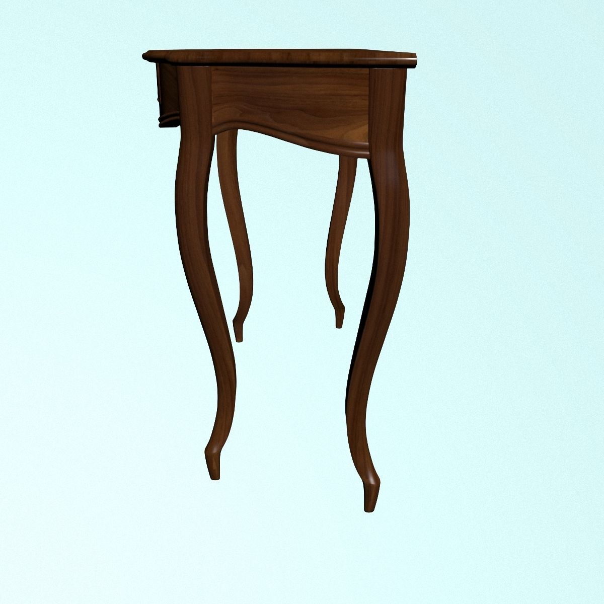Coffee table made of walnut 3D model_3