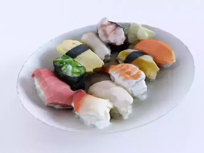 Sushi japanese in bowl