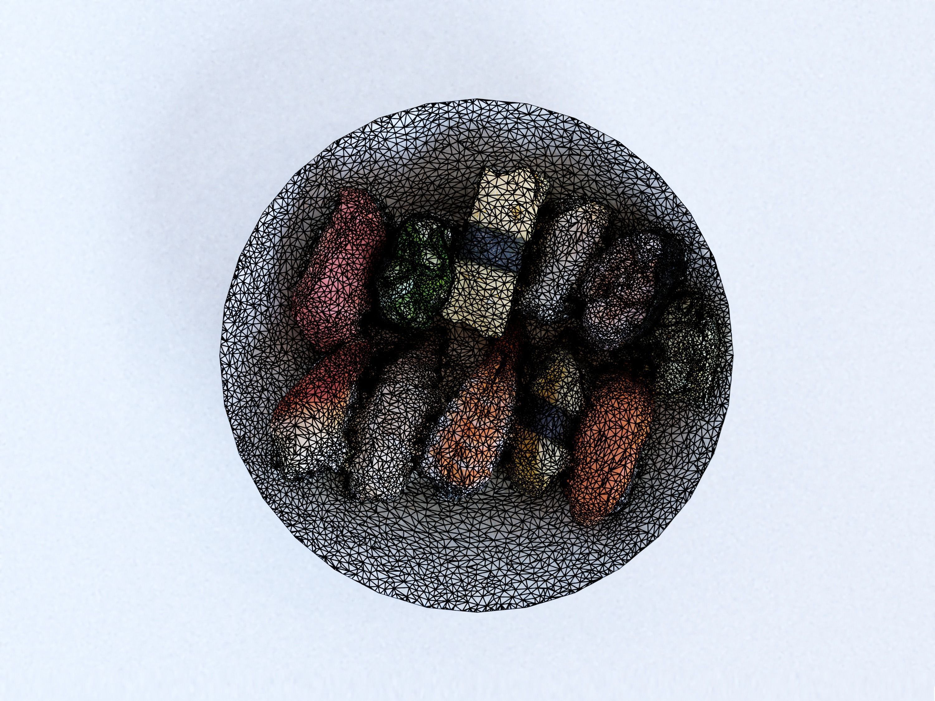 Sushi japanese in bowl 3D model_3